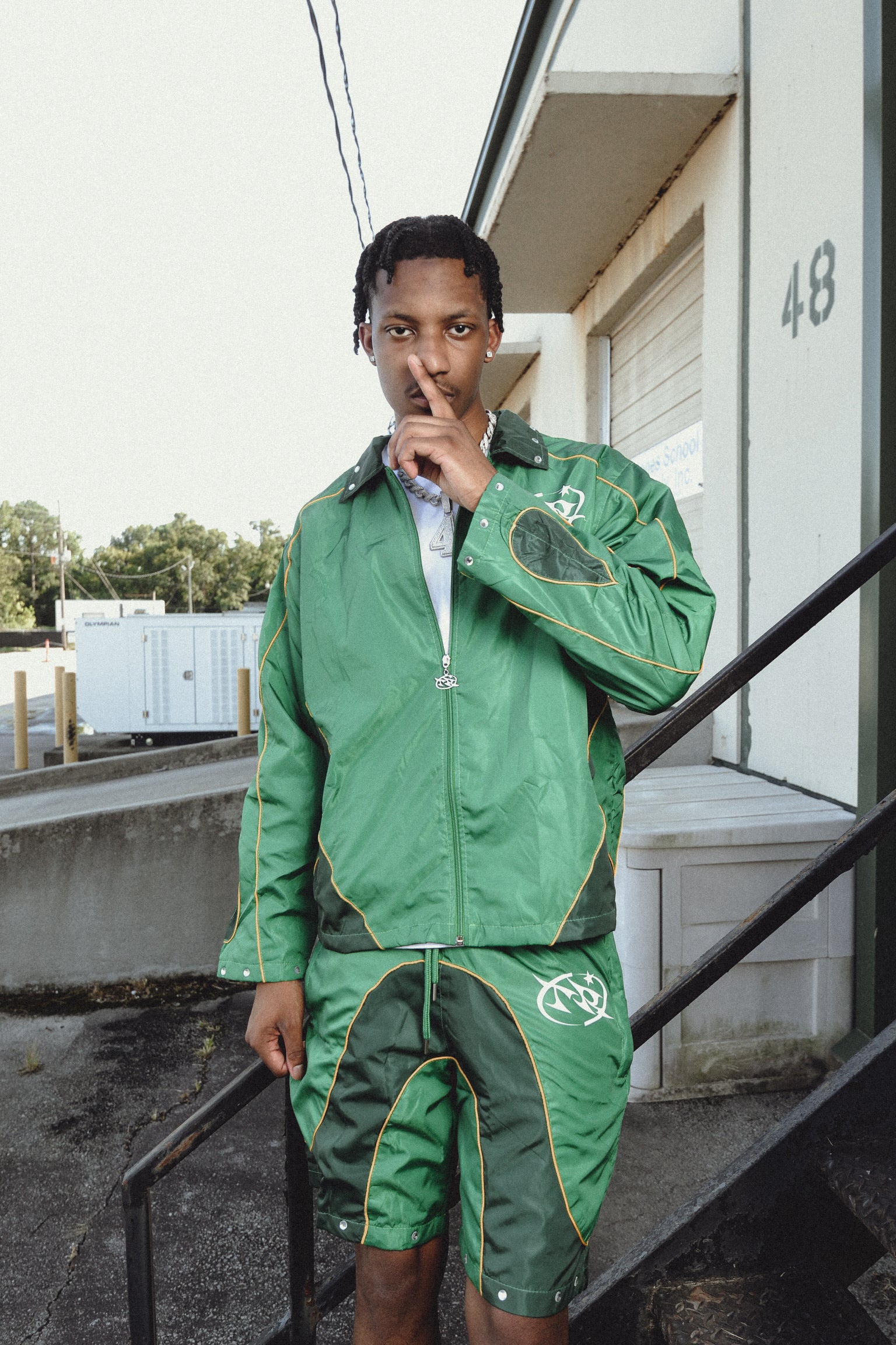 Electric Green Tracksuit Set